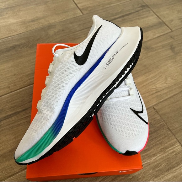 Nike Air Zoom Pegasus 37 White Multi Flash Crimson - Picture 6 of 8